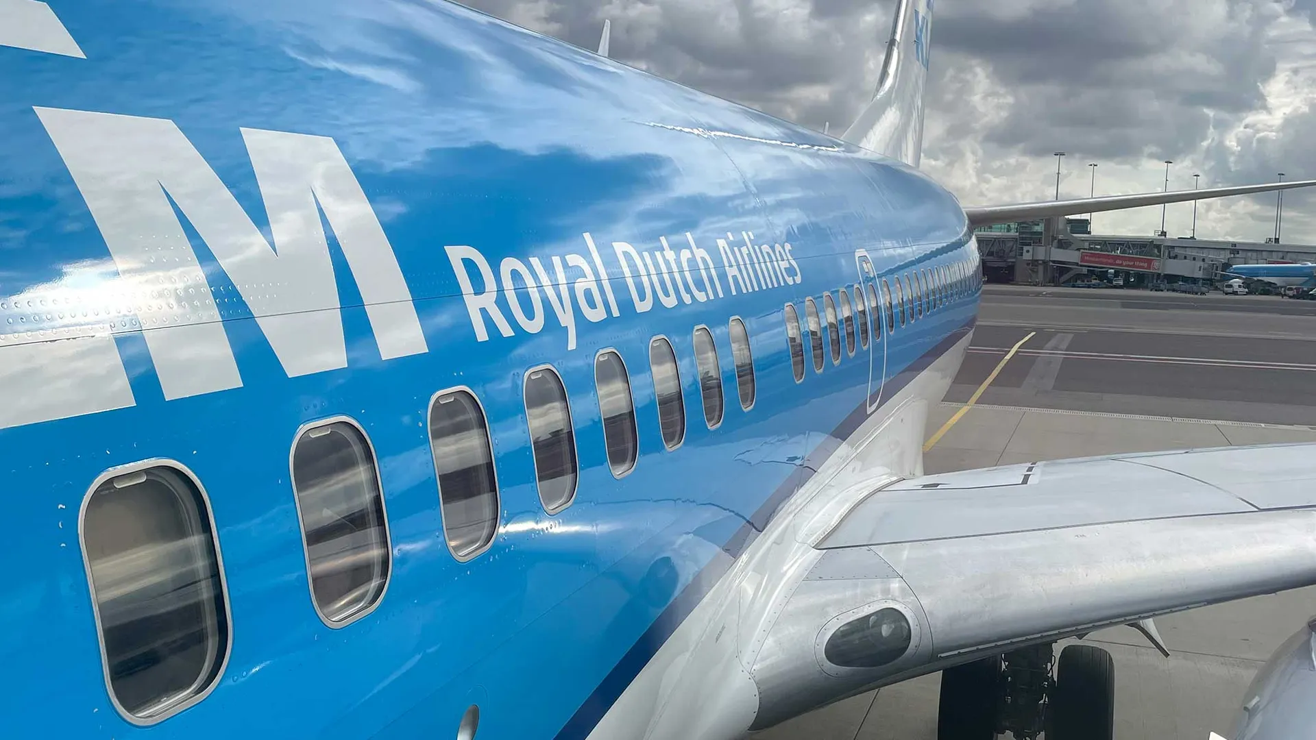 Een boeing 737 vliegtuig van KLM